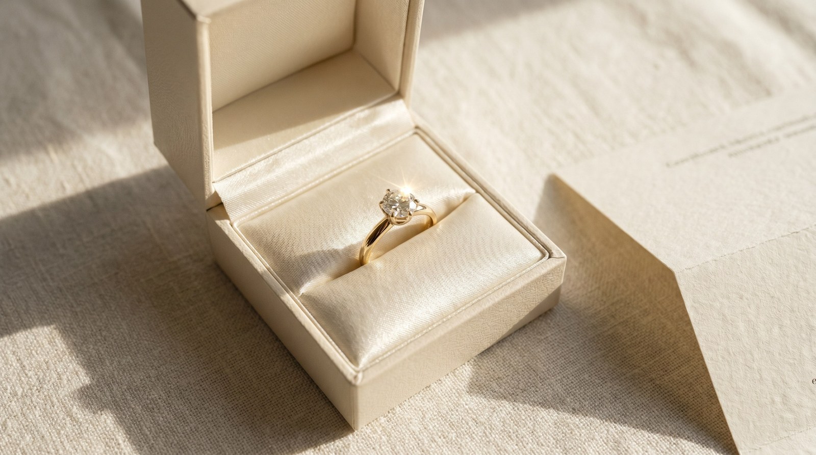 A finished LabRocks commission resting in its cream presentation box, polished and ready for delivery.